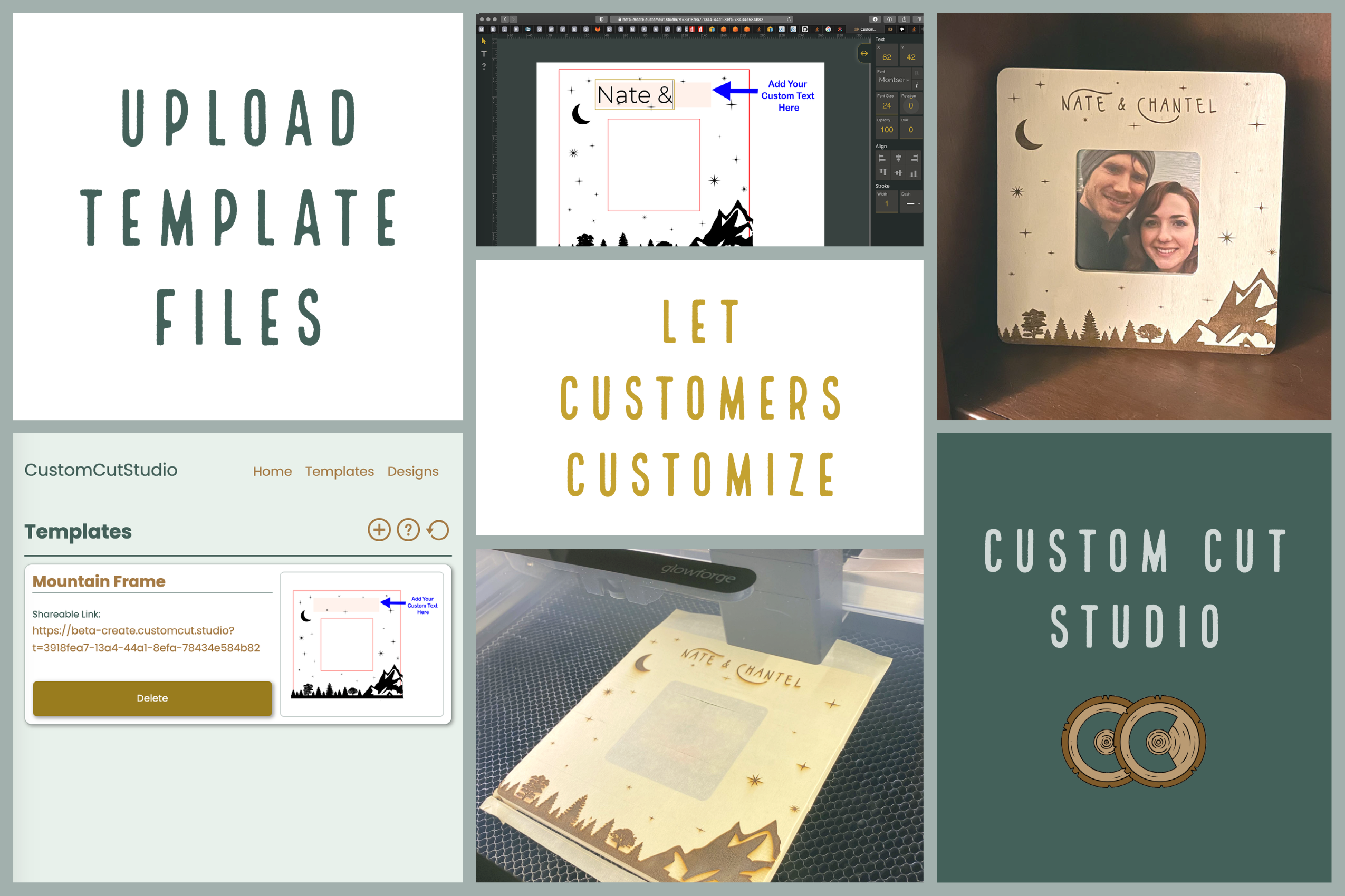 Upload Template Files, Let Customers Customize, Make Personalized Products! - Custom Cut Studio